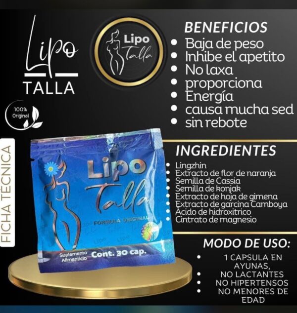 LIPO TALLA DE DÍA ☀️30CÁPSULAS DE 500mg