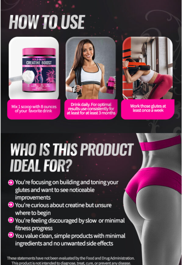 Creatine para el crecimiento del músculo de glúteo y piernas - Image 5